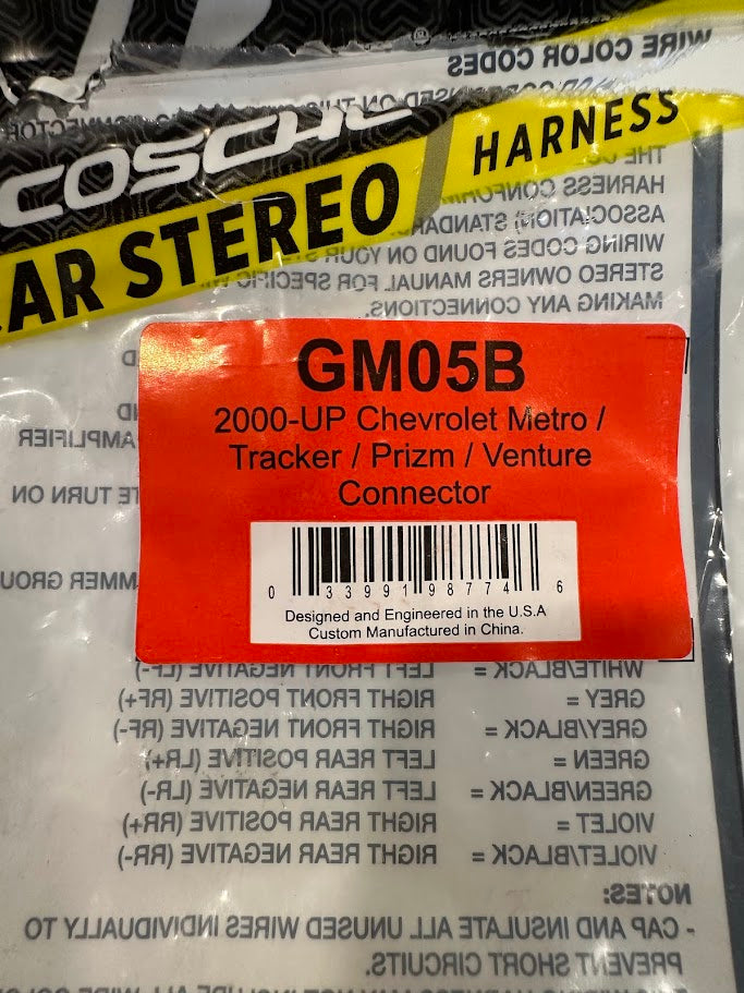 Chevy - Scosche GM05B Car Stereo Wiring Harness for Select 2000-Up Chevrolet Vehicles