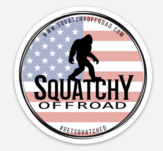 Squatchy Offroad Circle Flag Decal