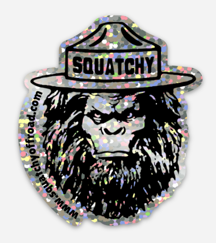 Sasquatch in a Hat Squatchy Offroad Decal