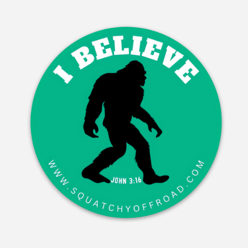 I Believe Sasquatch Green Decal